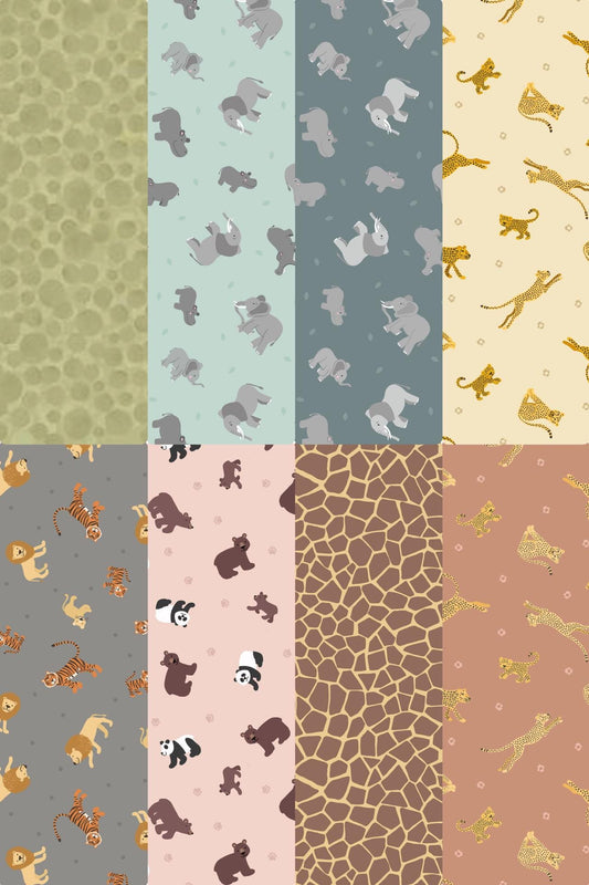 Limited Edition Pen + Paper Patterns Snap Happy Quilt Kit Featuring Lewis & Irene Small Things Wild Animals Fabric Collection