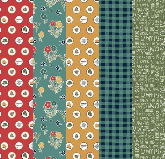 LIMITED EDITION!! Fabric Cafe Zenith Quilt Kit Featuring Riley Blake Love You S'Mores Fabric Collection Finished Size: 50"x72"