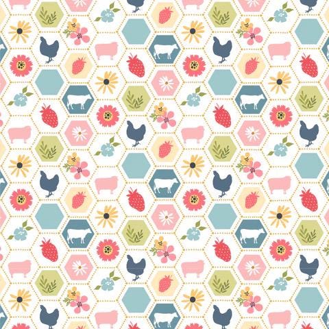 LIMITED EDITION!! Fabric Cafe Zenith Quilt Kit Featuring Poppie Cotton Sunshine & Chamomile Fabric Collection Finished Size: 50"x72"