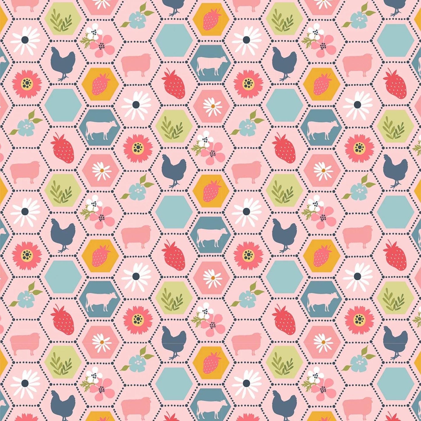 LIMITED EDITION!! Fabric Cafe Zenith Quilt Kit Featuring Poppie Cotton Sunshine & Chamomile Fabric Collection Finished Size: 50"x72"
