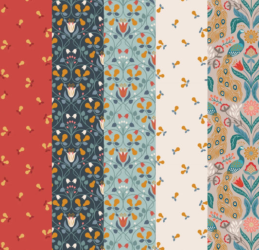 LIMITED EDITION!! Fabric Cafe Block Party Quilt Kit Featuring Lewis & Irene Wintertide Fabric Collection Finished Size: 59"x74"