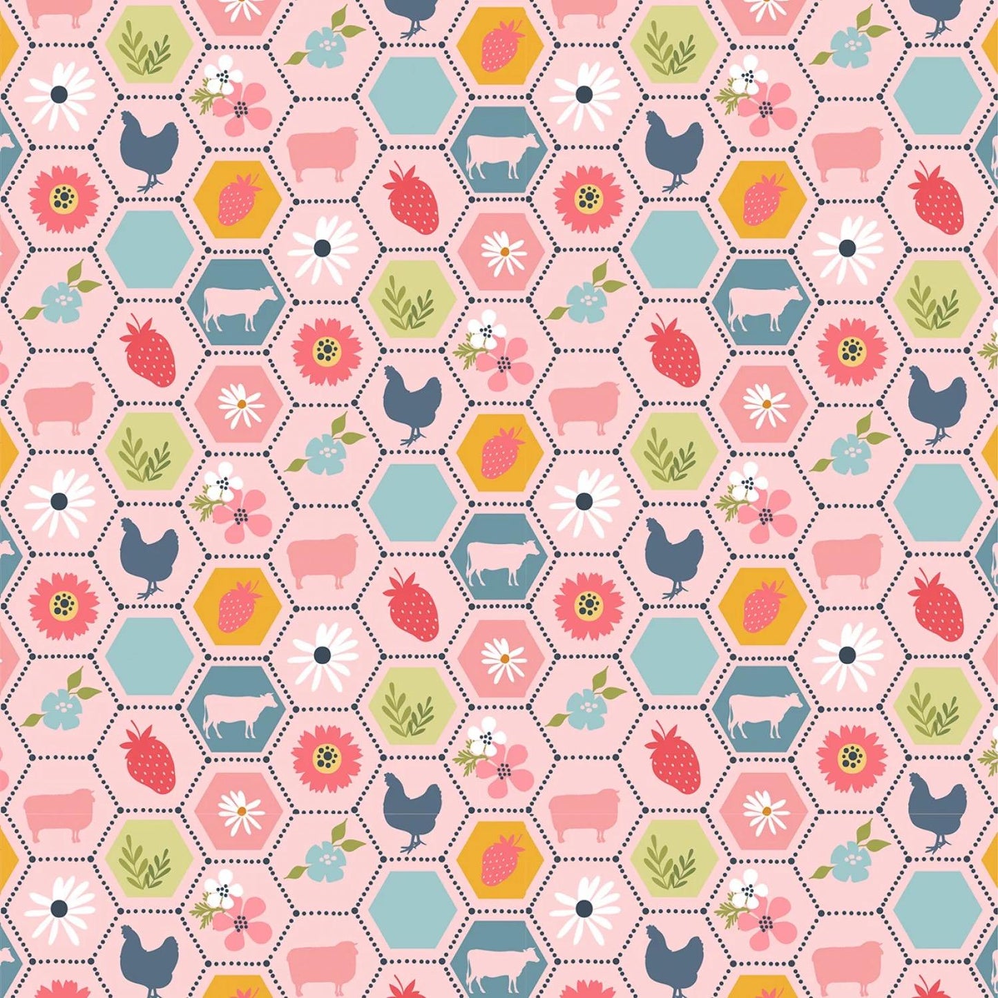 LIMITED EDITION!! Fabric Cafe Passage Quilt Kit Featuring Poppie Cotton Sunshine & Chamomile Fabric Collection Finished Size: 54”x63"