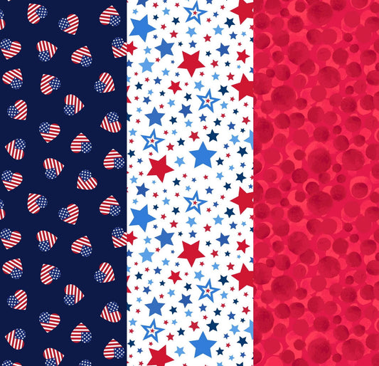 LIMITED EDITION!! Fabric Cafe Valor Quilt Kit Featuring Lewis & Irene Americana Fabric Collection Finished Size: 43.5"x61.5"