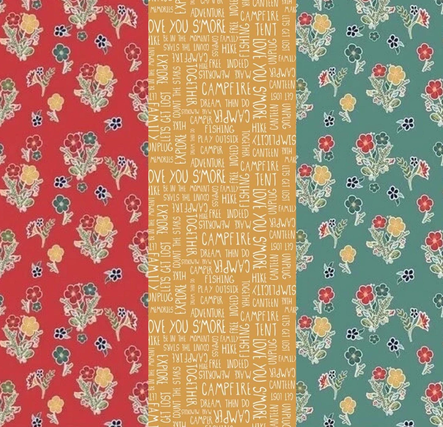 LIMITED EDITION!! Fabric Cafe Amore Quilt Kit Featuring Riley Blake Love You S'Mores Fabric Collection Finished Size: 39"x57"