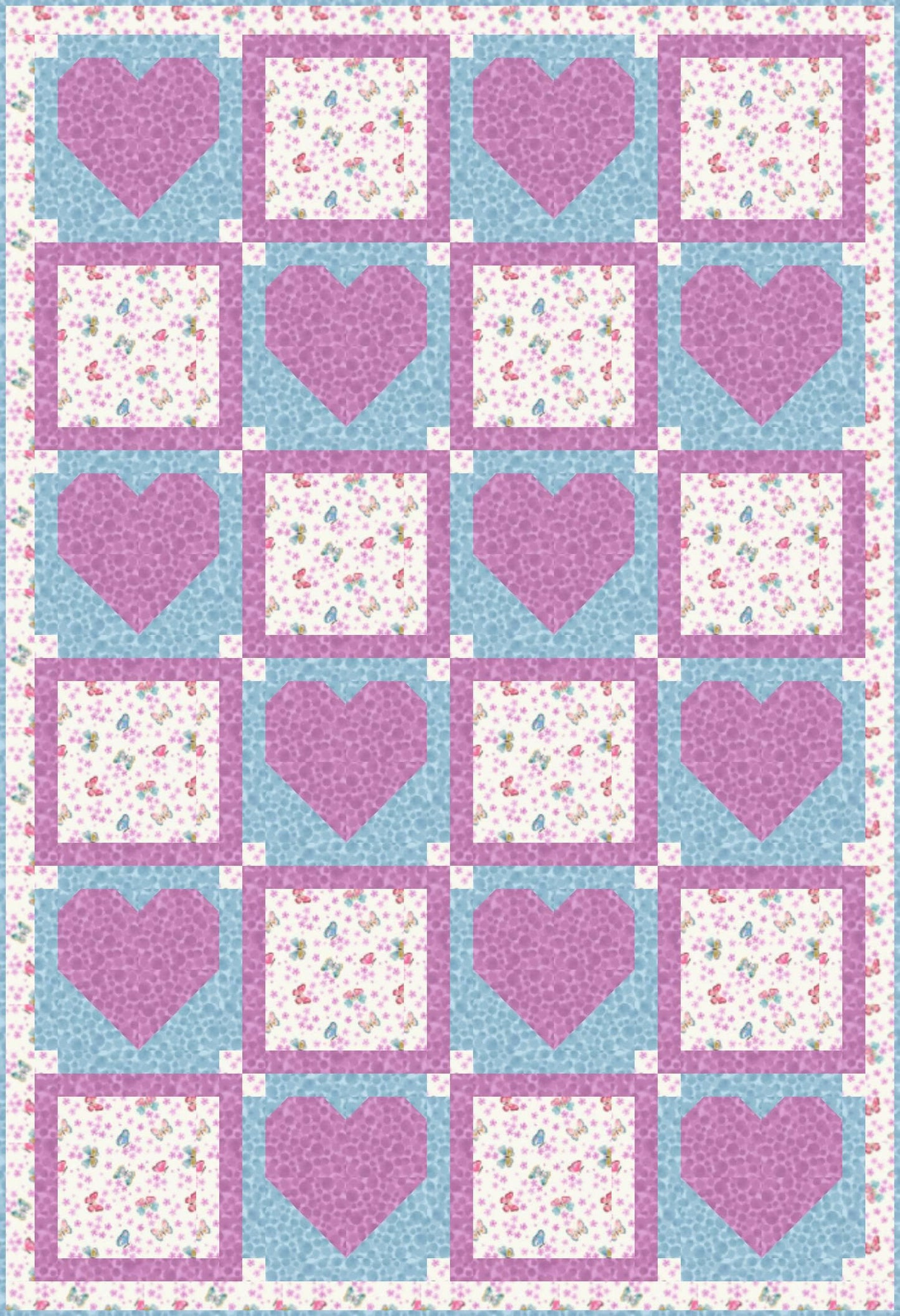 LIMITED EDITION!! Fabric Cafe Amore Quilt Kit Featuring Lewis & Irene Love Blooms Fabric Collection Finished Size: 39"x57"