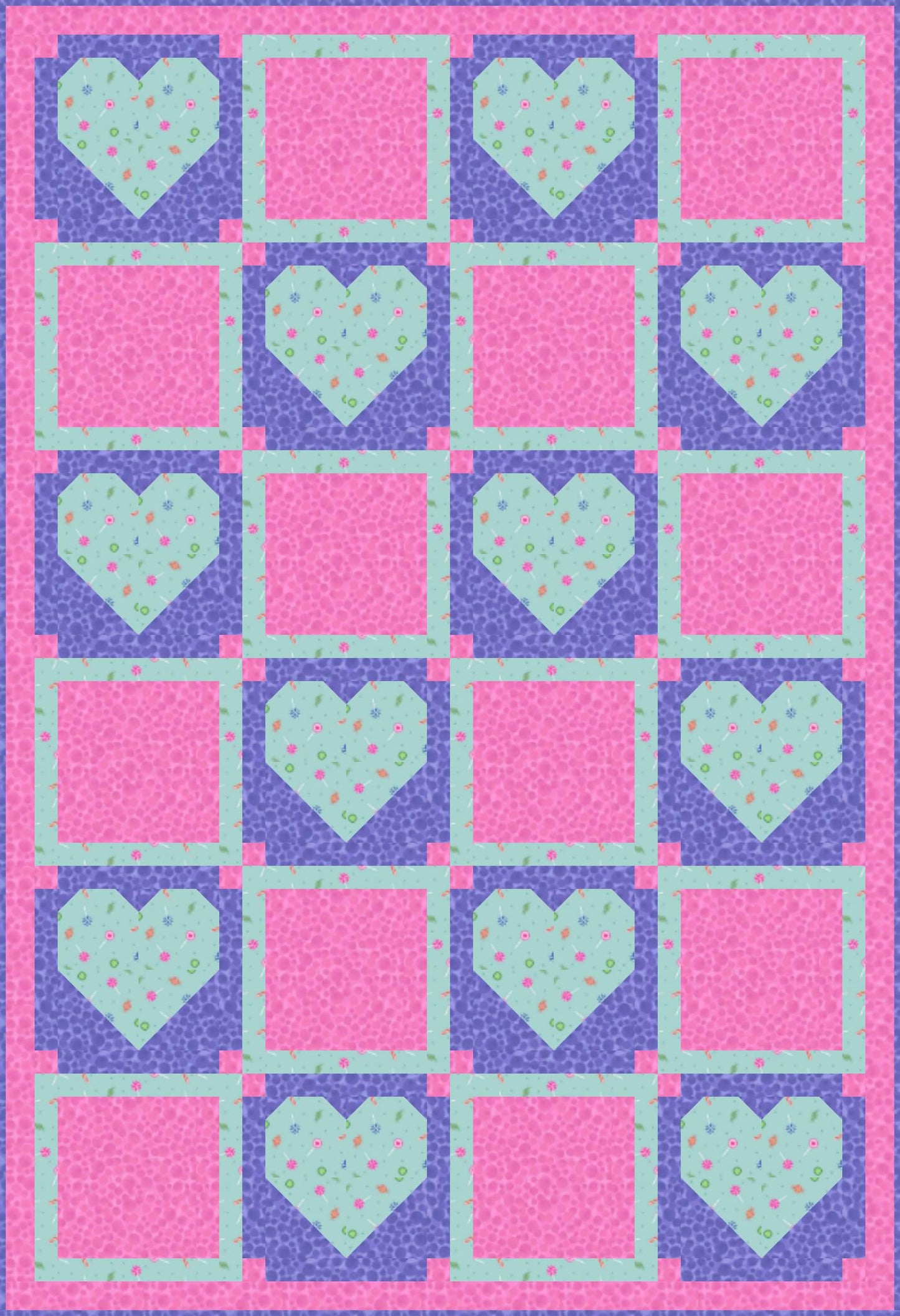 LIMITED EDITION!! Fabric Cafe Amore Quilt Kit Featuring Lewis & Irene Small Things Sweet Fabric Collection Finished Size: 39"x57"