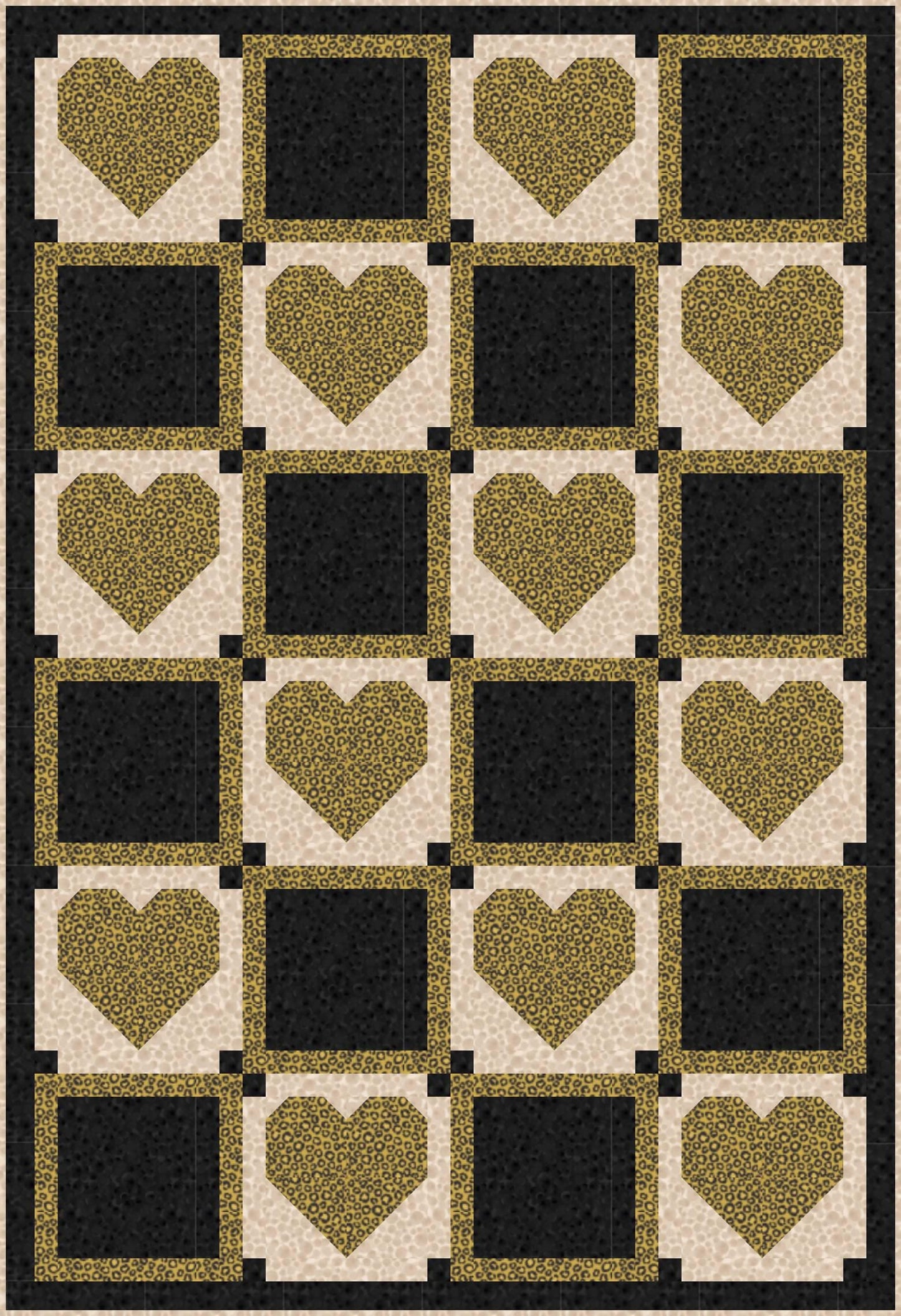 LIMITED EDITION!! Fabric Cafe Amore Quilt Kit Featuring Lewis & Irene Small Things Wild Animals Fabric Collection Finished Size: 39"x57"