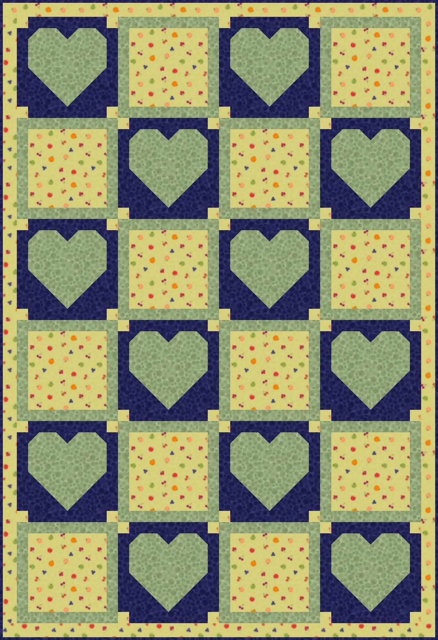 LIMITED EDITION!! Fabric Cafe Amore Quilt Kit Featuring Lewis & Irene Small Things Sweet Fabric Collection Finished Size: 39"x57"