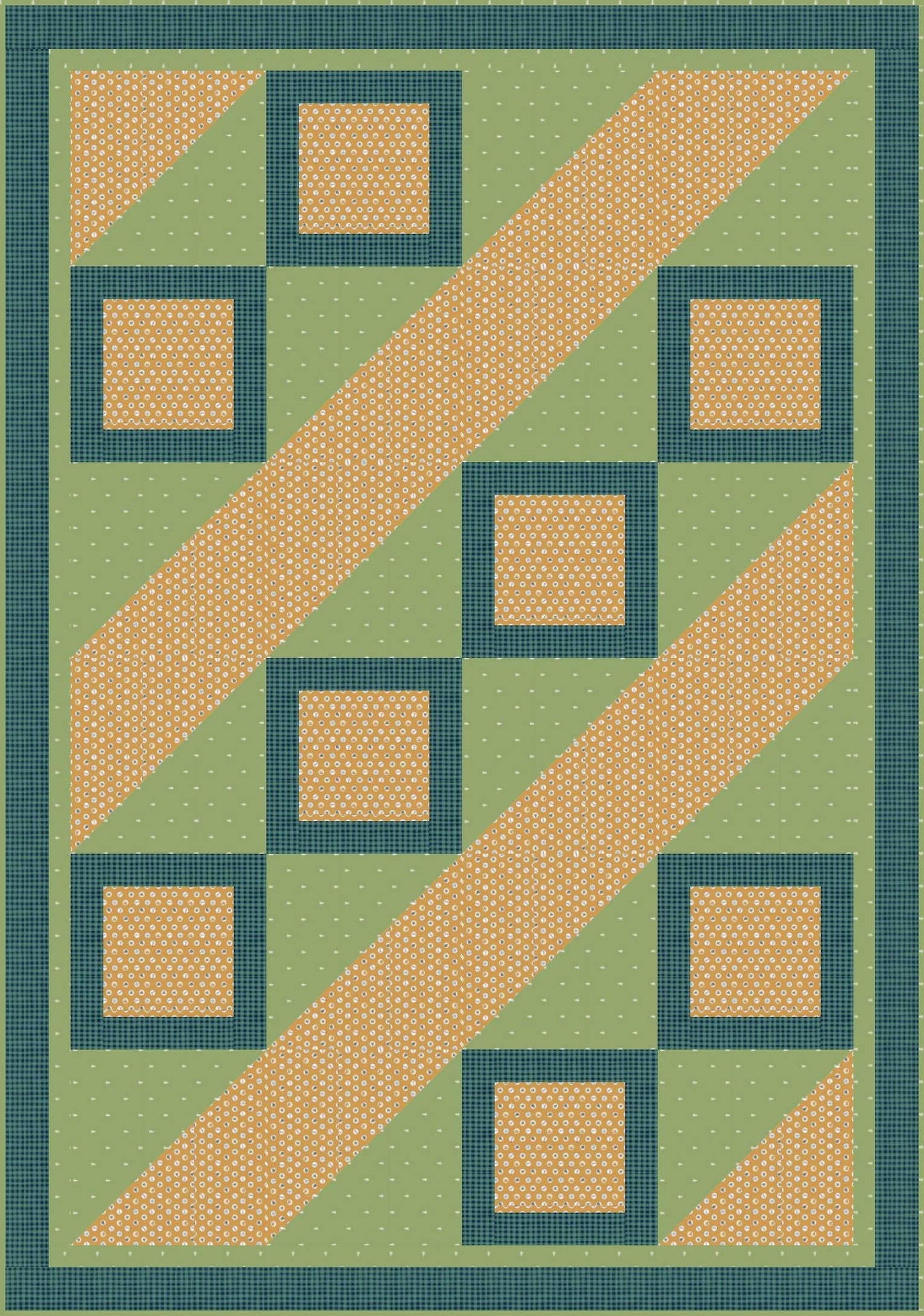 LIMITED EDITION!! Fabric Cafe Ashford Square Quilt Kit Featuring Riley Blake Love You S'Mores Fabric Collection Finished Size: 42.5"x60.5"