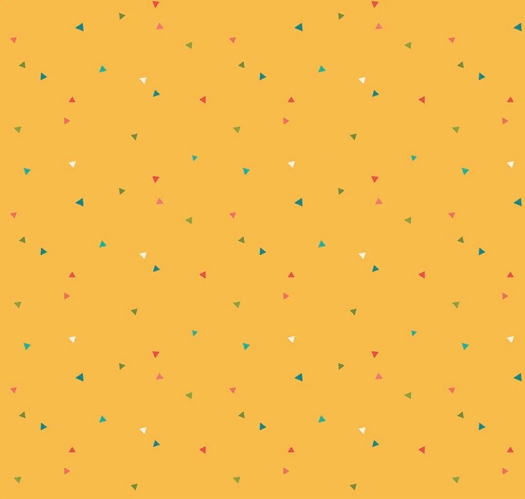 Riley Blake Heather Peterson Market Street Fabric Collection Triangles on Yellow Premium 100% Quilt Shop Quality Cotton Fabrics