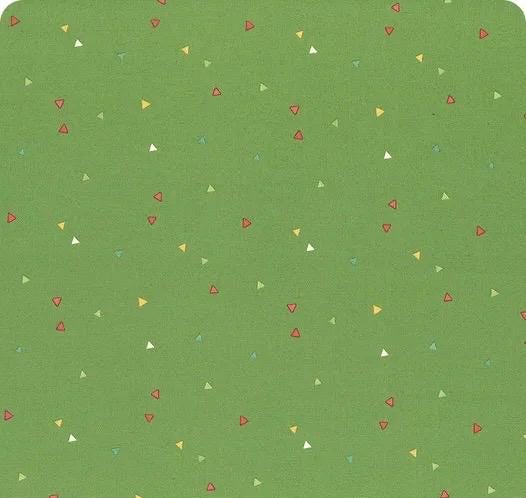 Riley Blake Heather Peterson Market Street Fabric Collection Triangles on Green Premium 100% Quilt Shop Quality Cotton Fabrics