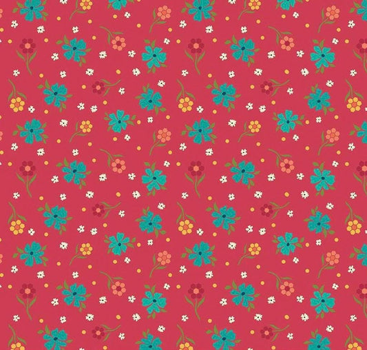 Riley Blake Heather Peterson Market Street Fabric Collection Flowers on Berry Premium 100% Quilt Shop Quality Cotton Fabrics