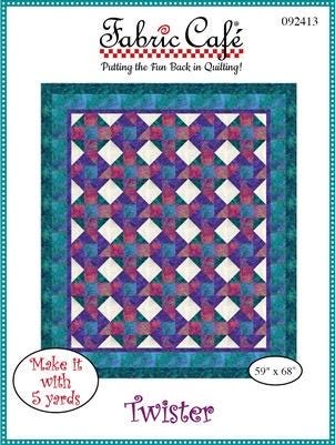 LIMITED EDITION!! Fabric Cafe Twister Quilt Kit Featuring Riley Blake Market Street Fabric Collection Finished Size: 59.5”x68.5"