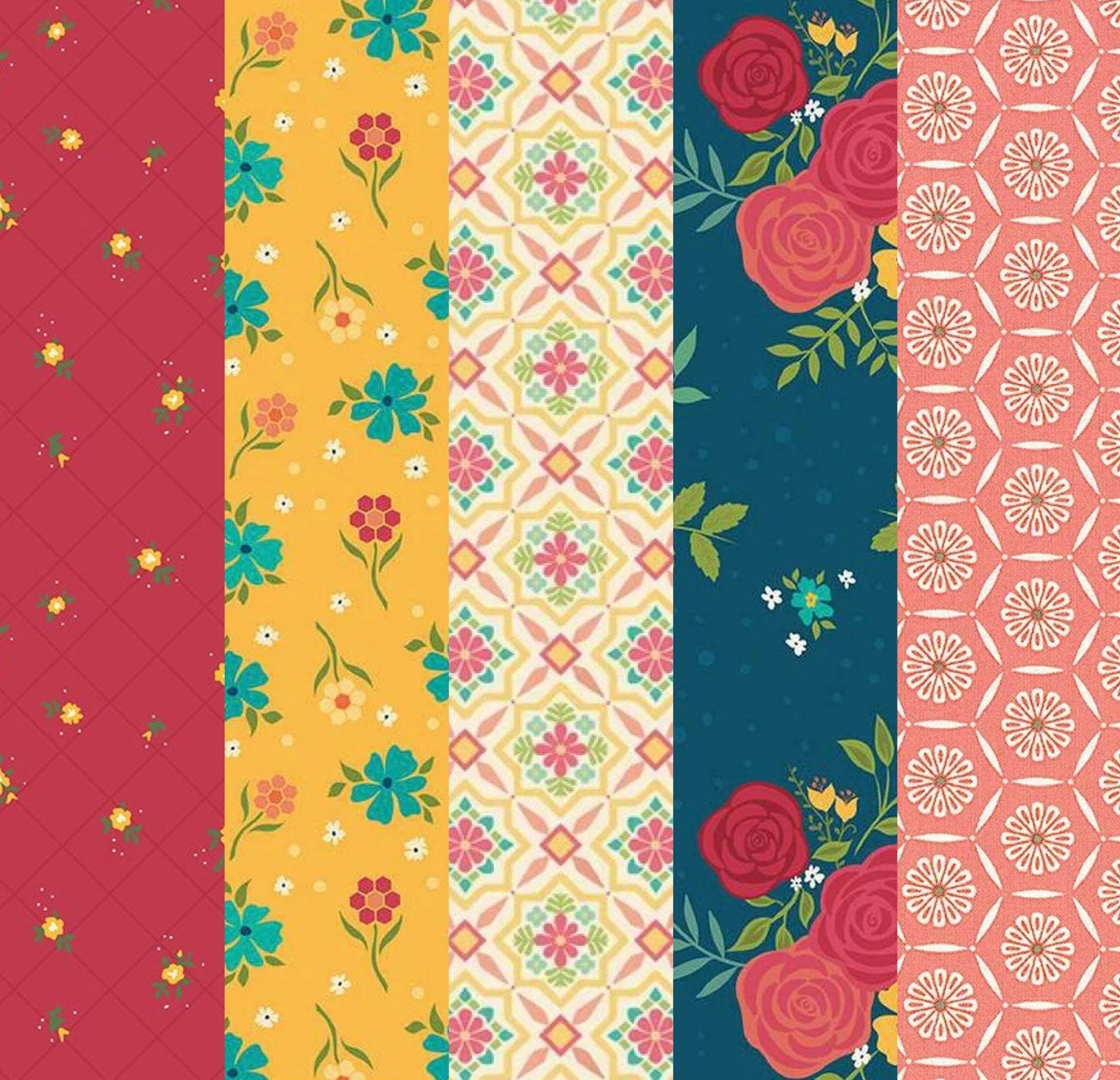 LIMITED EDITION!! Fabric Cafe Galaxy Quilt Kit Featuring Riley Blake Market Street Fabric Collection Finished Size: 57"x69"
