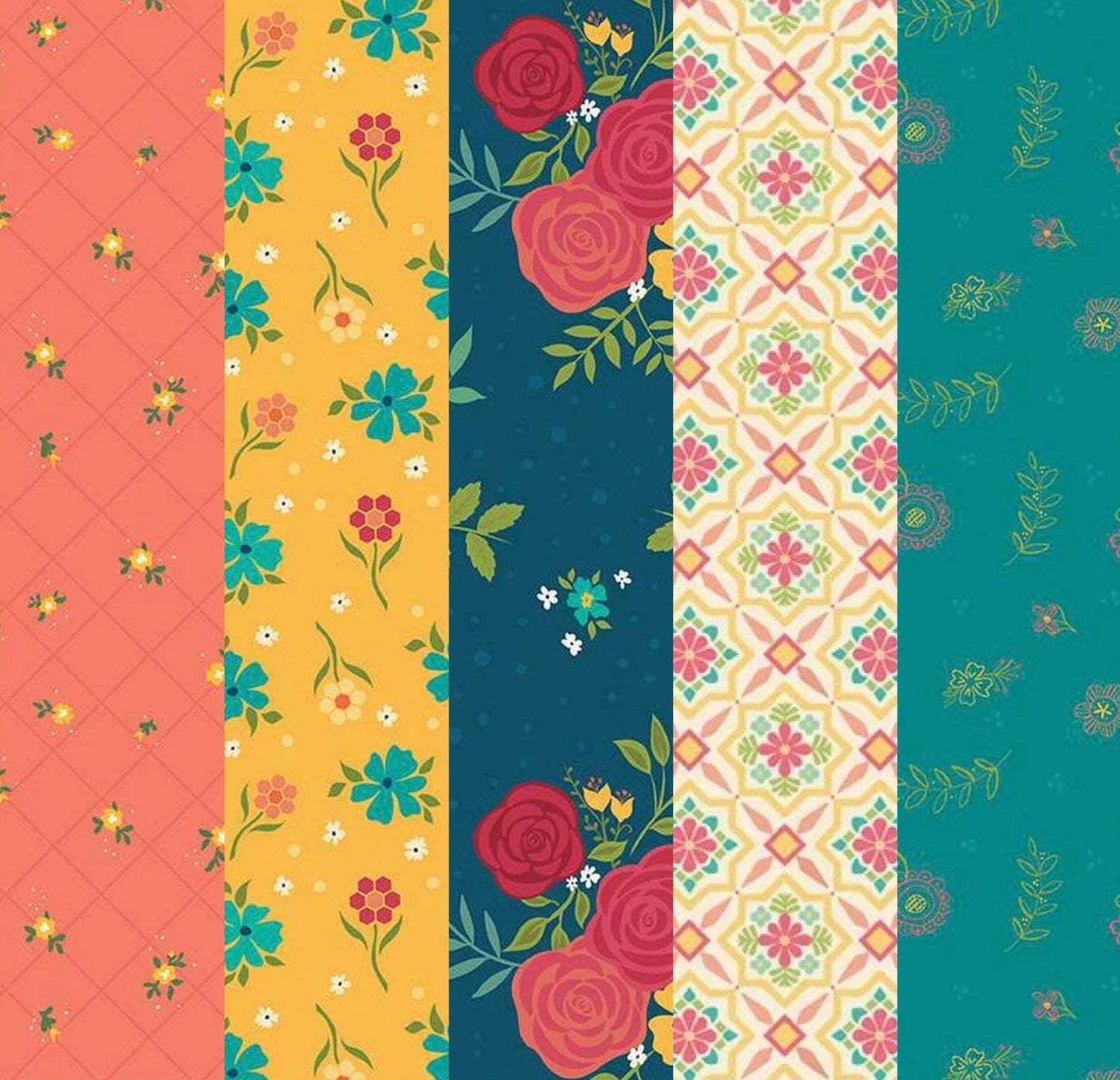 LIMITED EDITION!! Fabric Cafe Zenith Quilt Kit Featuring Riley Blake Market Street Fabric Collection Finished Size: 50"x72"