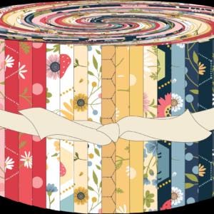 Poppie Cotton Sunshine & Chamomile Fabric Collection 42 pc (2.5" Strips) Jellyroll Authentic Premium 100% Cotton Quilt Shop Quality Fabrics