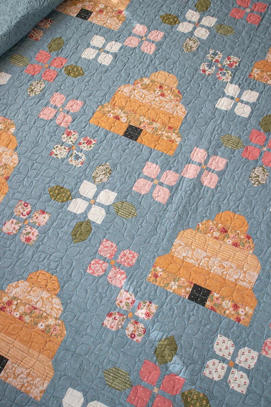 Lella Boutique Bloom & Buzz Quilt Pattern Finished Size: 72.5" x 72.5" LB247