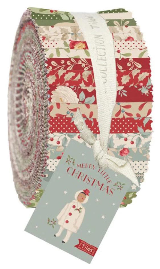 Tilda Merry Little Christmas Eve & Noel Fabric Collection 40pc (2.5" Strips) Jellyroll Authentic Premium 100% Cotton Fabrics