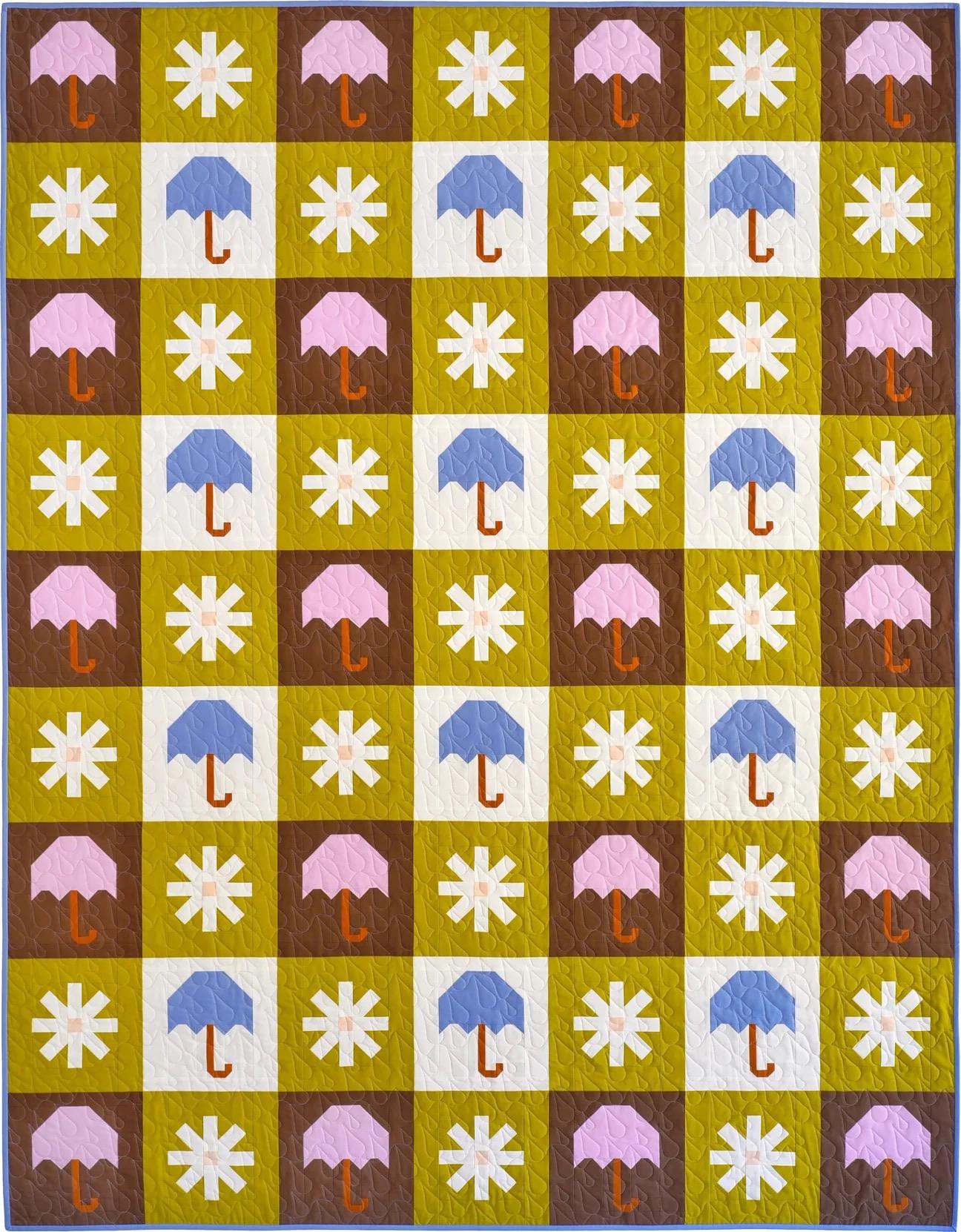 Pen + Paper Patterns Chance of Rain Quilt Pattern - 3 Size Variations Per Pattern (Optional Fineline Glue Tip Sets Sold Separately)