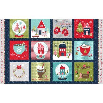 Maywood Studio Kimberbell Cup of Cheer Fabric Collection 27” Pillow Panel Authentic Premium 100% Cotton Fabric