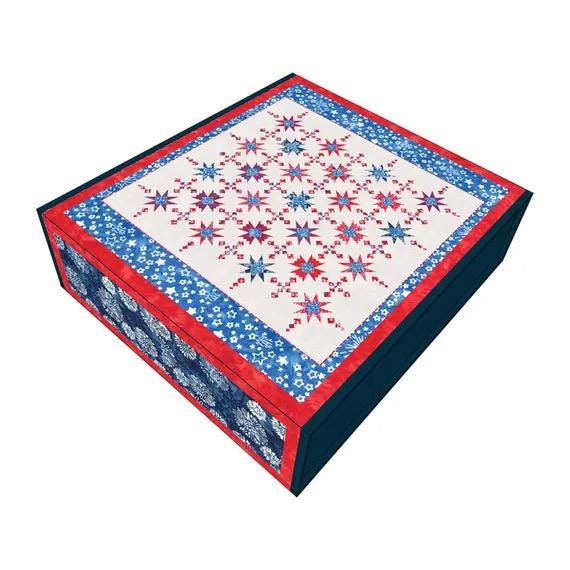 LAST ONE!! Riley Blake Star Chart Quilt Kit Featuring Expressions Batiks Let Freedom Ring Fabric Collection KTBT1014
