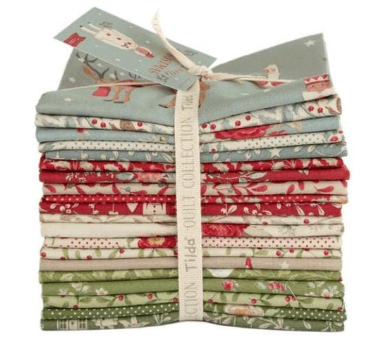 Tilda Merry Little Christmas Fabric Collection 20pc Fat Quarter Bundle Authentic Premium 100% Cotton Fabrics