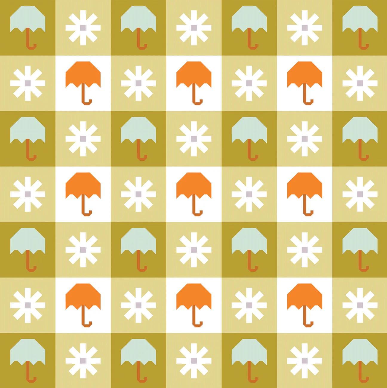 Pen + Paper Patterns Chance of Rain Quilt Pattern - 3 Size Variations Per Pattern (Optional Fineline Glue Tip Sets Sold Separately)