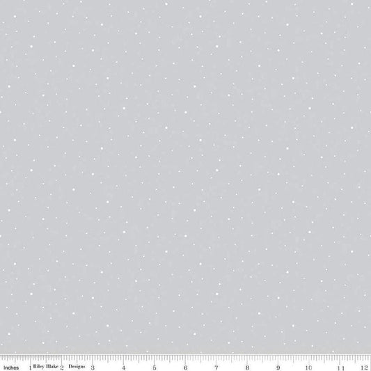 Riley Blake Dapple Dot Fabric Collection Dapple Dot Silver Authentic Premium 100% Cotton Quilt Shop Quality Fabrics C640-Silver