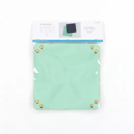 Kimberbebll Kimber Blanks Mint & Navy Snap Trays 8.25"x8.25"