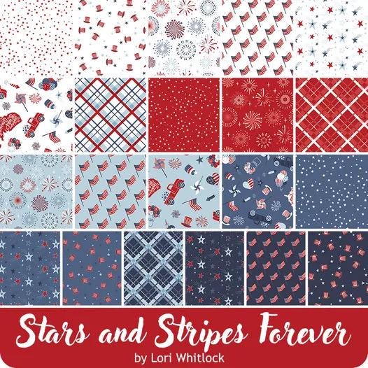 LAST ONE!! Riley Blake Sparklers Quilt Kit Featuring Stars & Stripes Forever Fabric Collection KTBT-15710