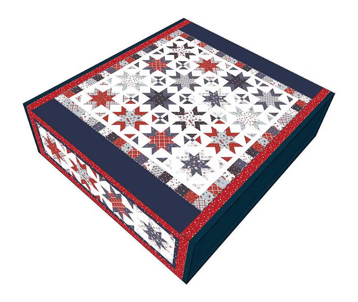 LAST ONE!! Riley Blake Sparklers Quilt Kit Featuring Stars & Stripes Forever Fabric Collection KTBT-15710