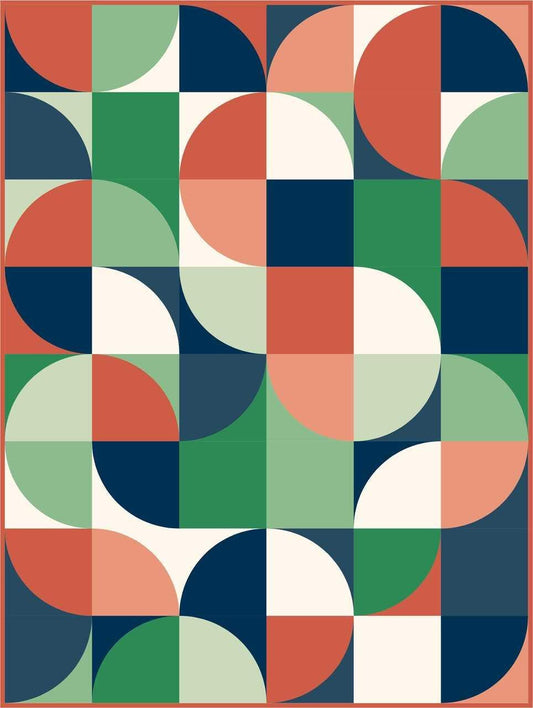 DIGITAL DOWNLOAD Cotton Street Commons Go Round In Circles Quilt Pattern Finished Size 57"x76"