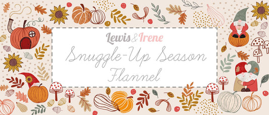 Lewis & Irene Snuggle Season Flannel Fabric Collection Pumpkins on Dark Cream F682.1 Authentic Premium 100% Cotton Flannel
