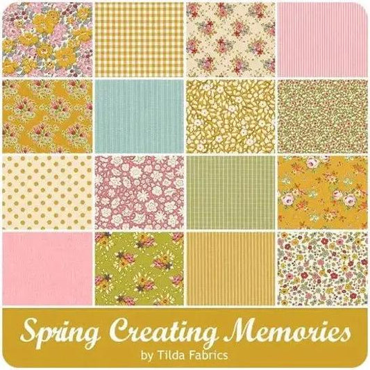 Tilda Creating Memories Spring & Easter Pastels Fabric Collection 16pc Fat Eight Bundle Authentic Premium 100% Cotton Fabrics