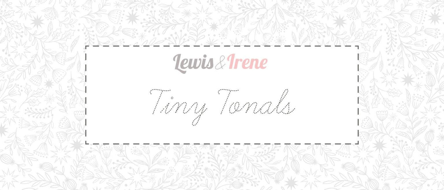 Lewis & Irene Tiny Tonals Fabric Collection Snowflakes on Gray Authentic Premium 100% Cotton Fabric TT31C