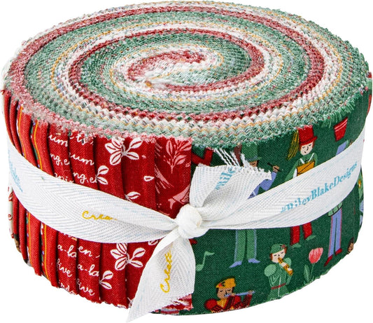 Riley Blake A Pearfect Christmas Fabric Collection 2.5" Rolie Polie Authentic Premium 100% Cotton Quilt Shop Quality Fabrics
