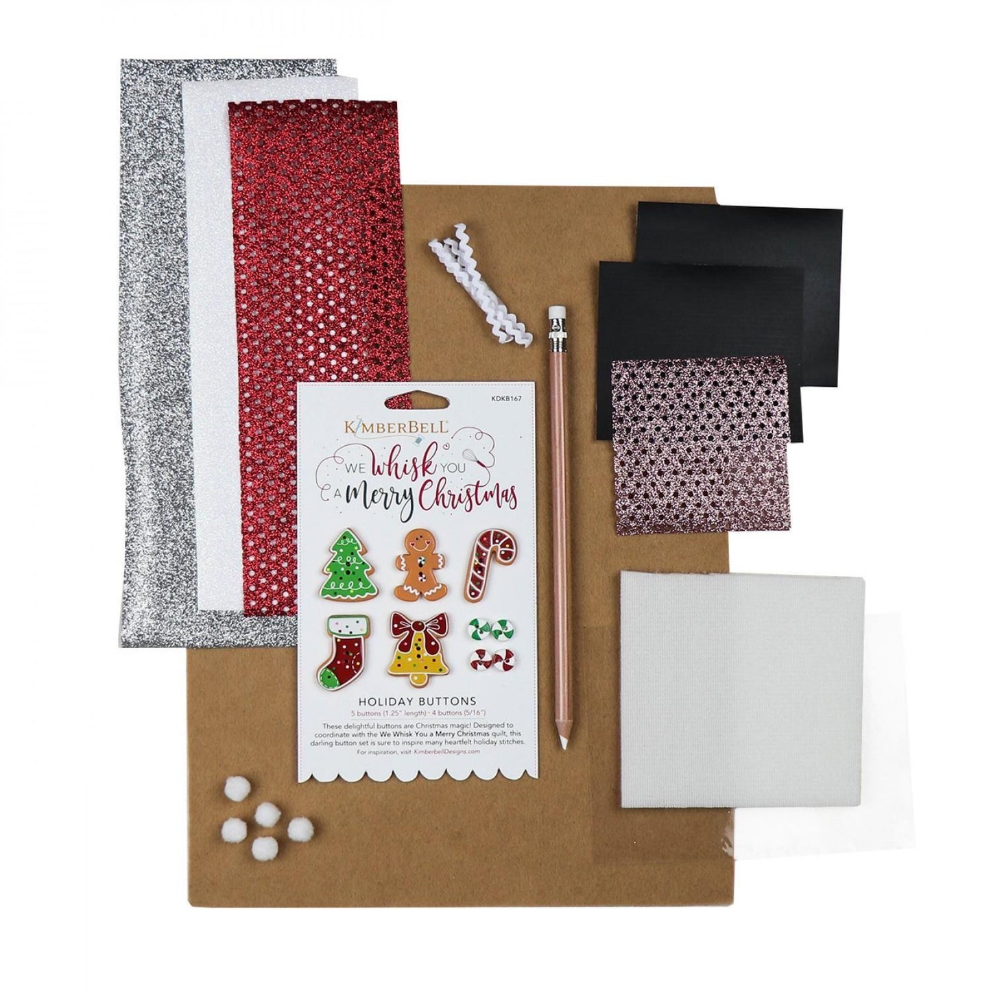 Kimberbell We Whisk You a Merry Christmas Quilt Collection (Opt Machine Embroidery CD, Fabric & Backing Kit and Glide Thread Set Available)