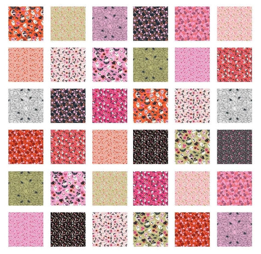 Poppie Cotton Not Scary Fabric Collection 42 pc 5" Stacker Authentic Premium 100% Cotton Quilt Shop Quality Fabrics