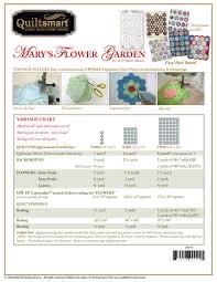 Quiltsmart Mary's Flower Garden Printed Interfacing Classic Pack - 3 Size Variations Per Pack