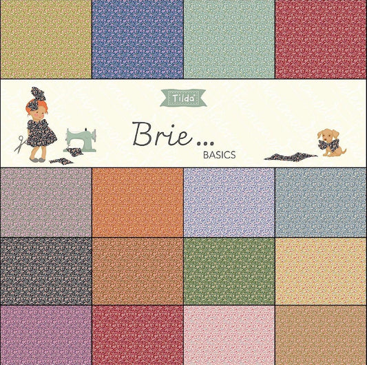 Tilda Brie Basics Fabric Collection 16pc Fat Quarter Bundle