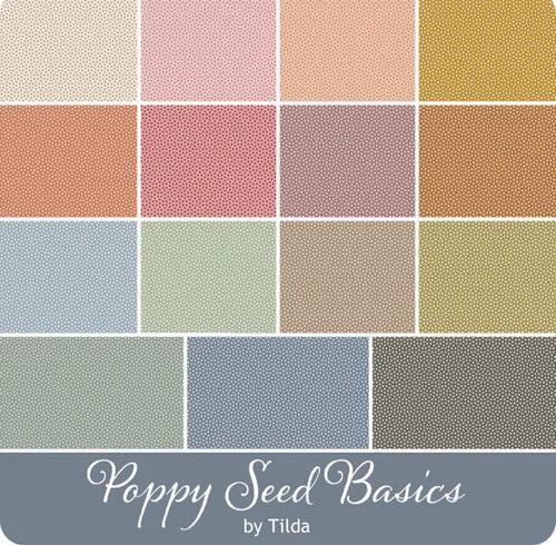 Tilda Poppie Seed Fabric Collection 30pc 5" Charm Pack Authentic Premium 100% Cotton Fabrics