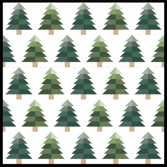 Kiley's Quilt Room Evergreen Quilt Pattern KQR117 - 5 Size Variations Per Pattern