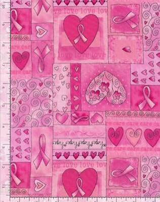 Timeless Treasure Breast Cancer Awareness Fabric Collection Hope Ribbons on Pink Authentic Premium 100% Cotton Quilt Shop Quality Fabrics