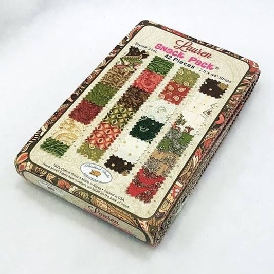 Paintbrush Studio Lauren Fabric Collection Snack Pack (40 - 2.5" Fabric Strips) Authentic Premium 100% Cotton Quilt Shop Quality Fabrics