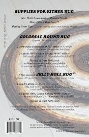 RJ Designs Colossal Round Rug Pattern - 2 Size Variations Per Pattern