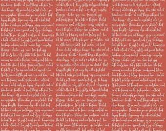Poppie Cotton Prairie Sisters Fabric Collection Farmhouse Blessings on Red Authentic Premium 100% Cotton Quilt Shop Quality Fabrics