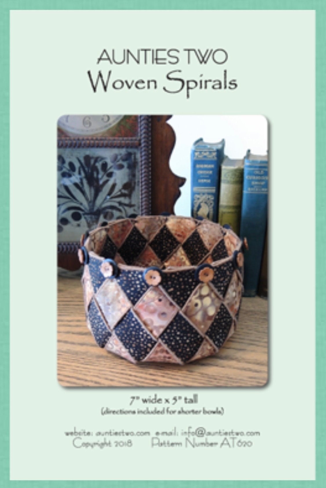 Aunties Two Woven Spirals Pattern Finished Size: 7"x5"