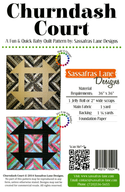 Sassafras Lane Designs Churndash Court Quilt Pattern