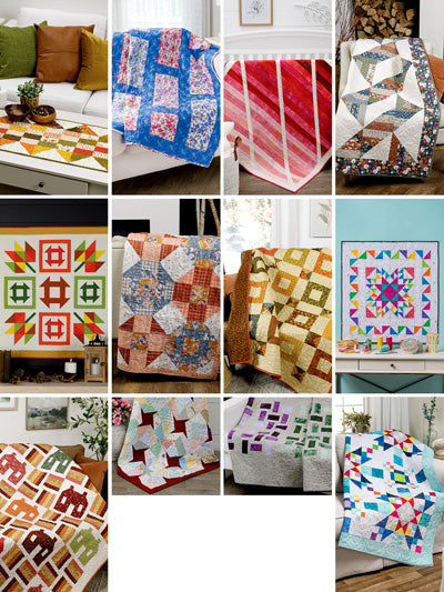 Annie’s Quilting Stash-Busting Weekend Quilts Pattern Book - 13 Projects Per Book