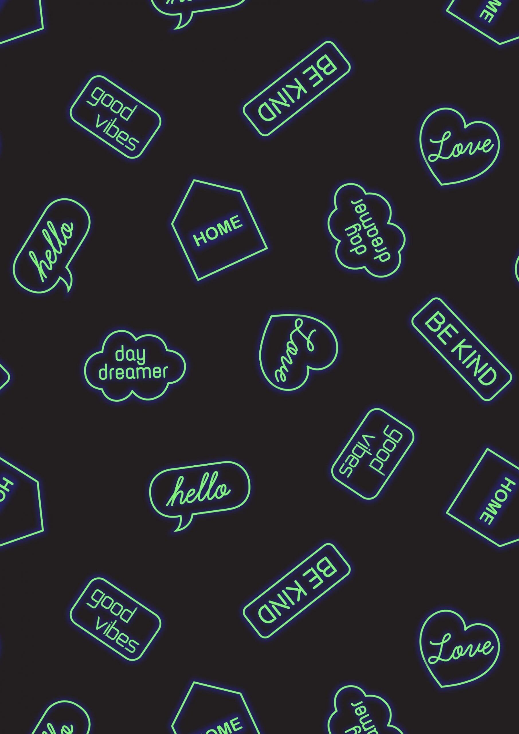 Lewis & Irene Small Things Glow Fabric Collection Glowing Neon Signs on Black Premium 100% Cotton Fabrics